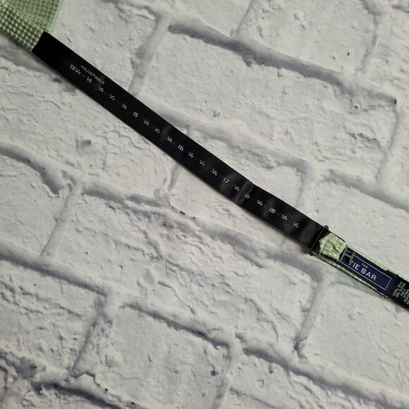 NWT The Tie Bar Be Married Sage Green Checks Silk Bow Tie - Picture 6 of 10